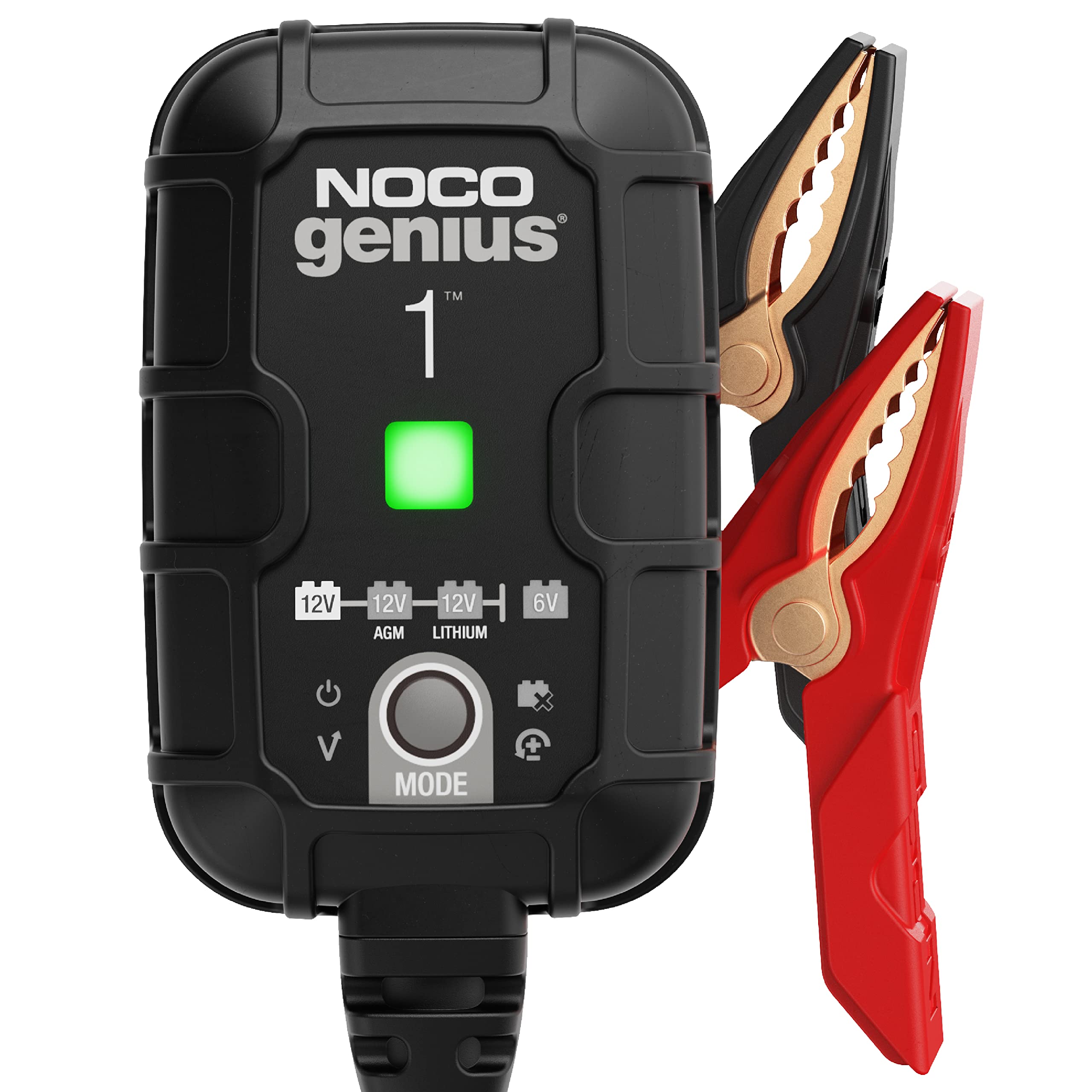 NOCO GENIUS1: 1A 6V/12V Smart Battery Charger – Automatic Maintainer, Trickle Ch
