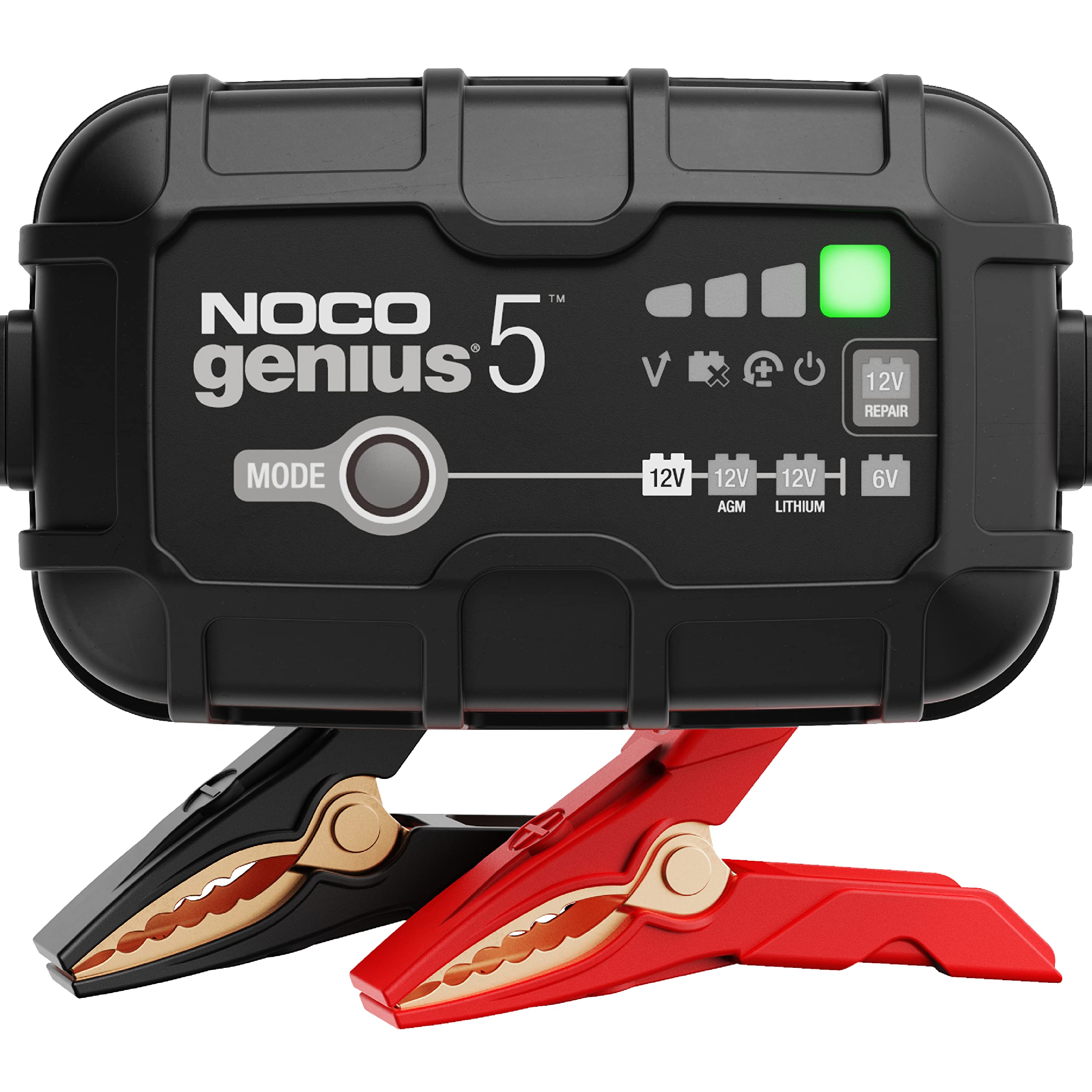 NOCO GENIUS5: 5A 6V/12V Smart Battery Charger – Automatic Maintainer, Trickle Ch