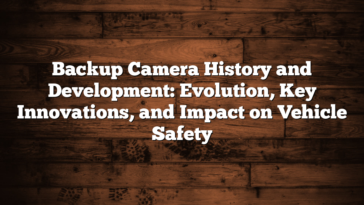 Backup Camera History and Development: Evolution, Key Innovations, and ...