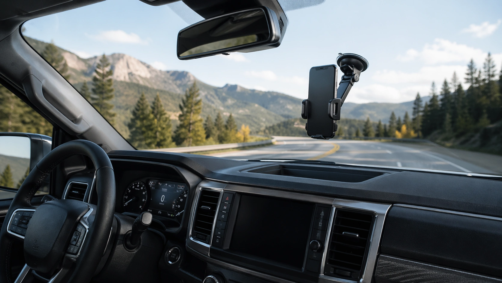 windshield phone mount placement guide