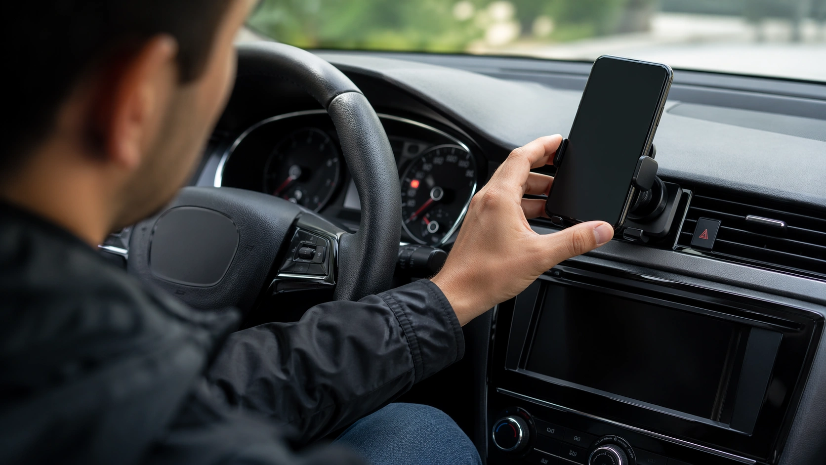 best angle for phone holder in car
