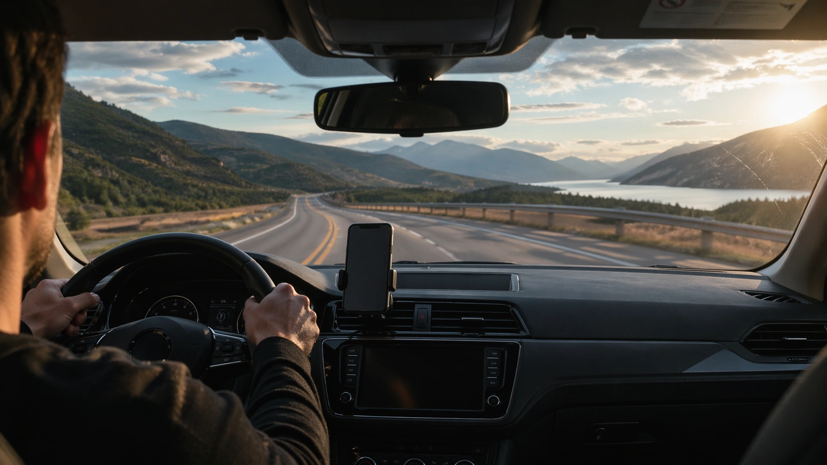phone mount placement for long drives