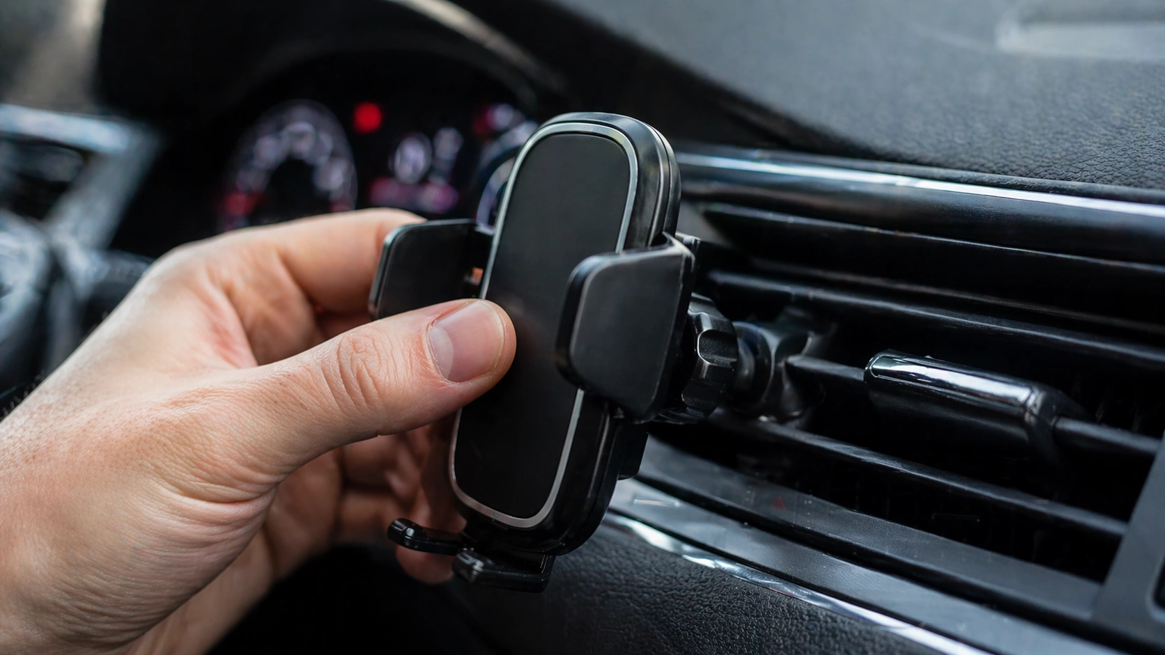 how to position phone holder in car