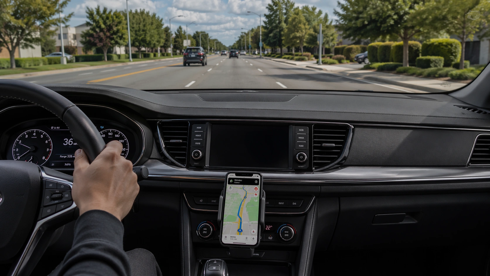 car phone holder placement guide