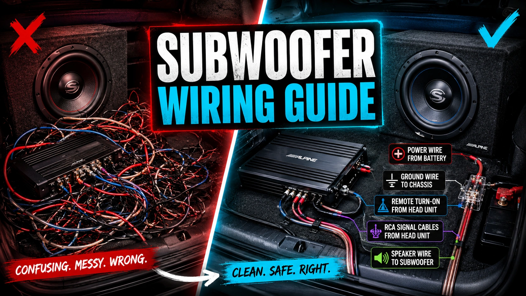 Subs Installation What Wires Do I Need to Install a Car Subwoofer Step by Step Guide