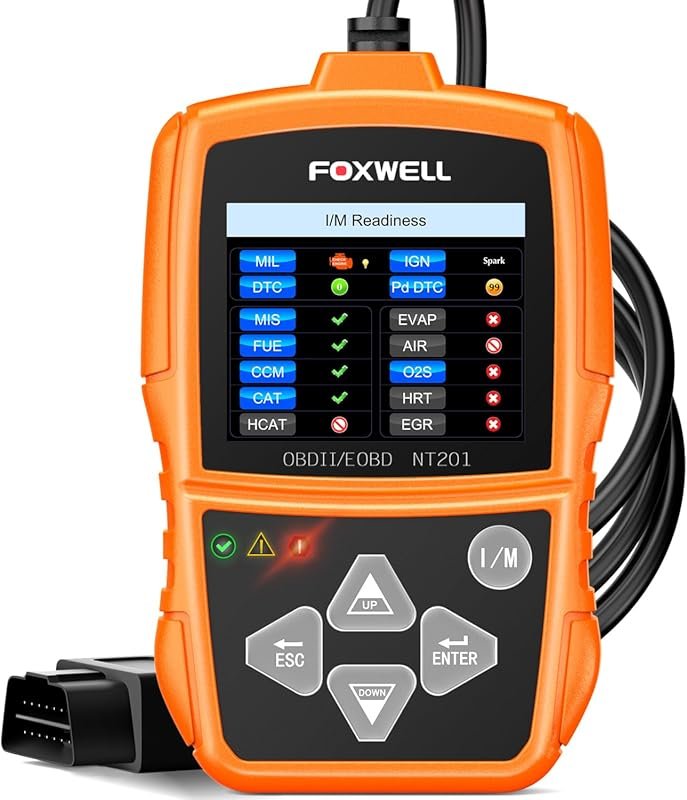 FOXWELL NT201 OBD2 Scanner for Cars and Trucks, Read/Clear Codes, Live Data