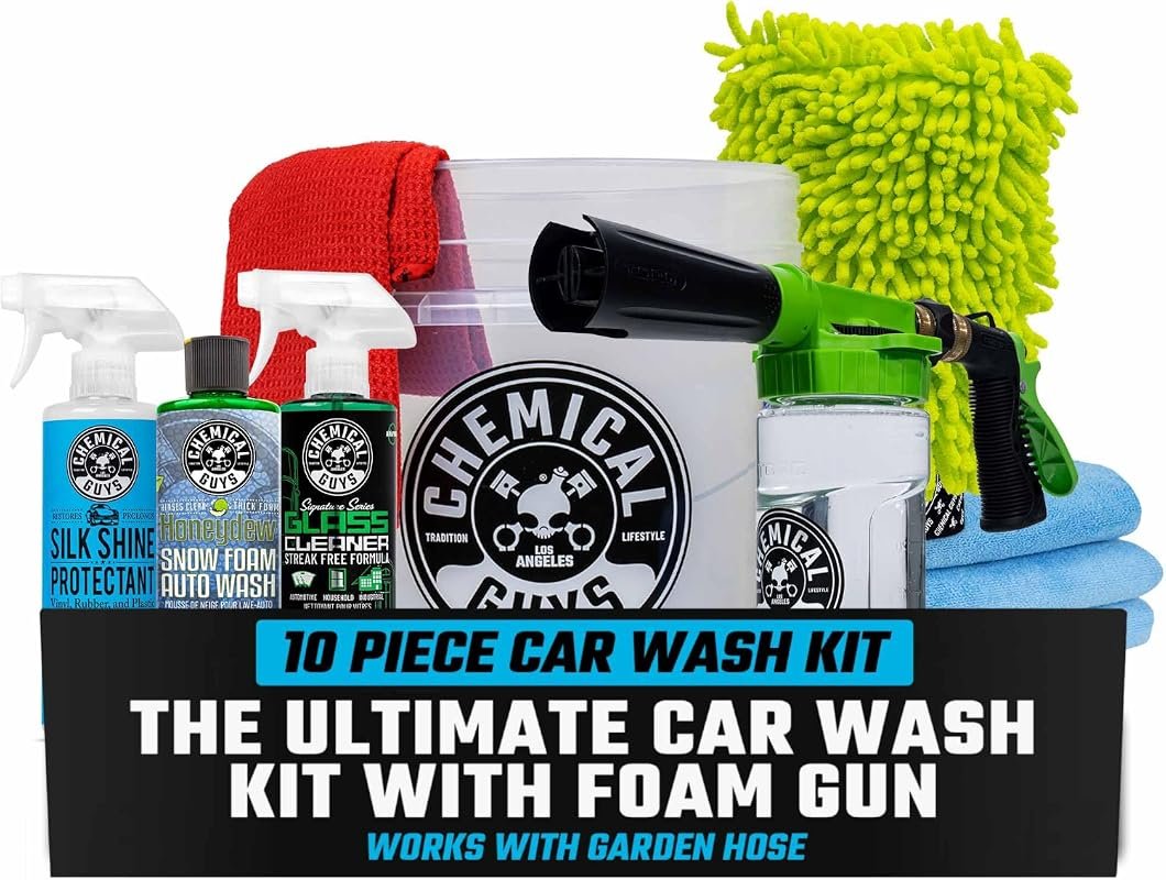 Chemical Guys 10-piece Arsenal Builder car wash kit with foam gun and bucket