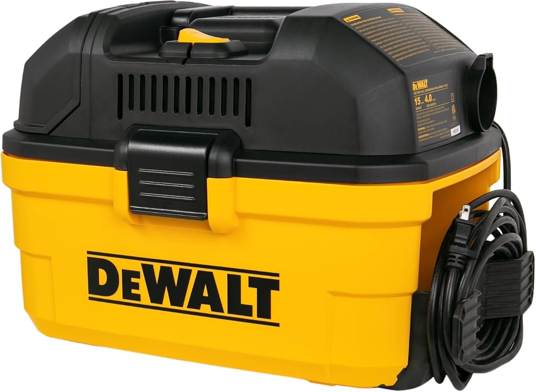 DEWALT DXV04T 4-Gallon 5 Peak HP Portable Wet/Dry Shop Vacuum