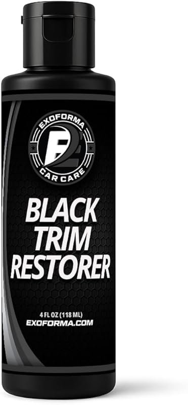 ExoForma Black Trim Restorer, Dye-Infused Waterproof Plastic Restorer for Faded Trim, 4 oz