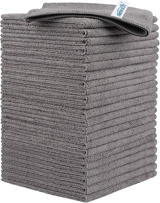 HOMEXCEL Grey Microfiber Cleaning Cloths