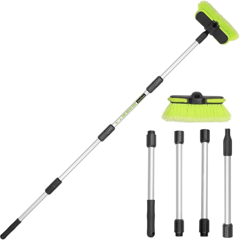 65-Inch Car Wash Brush Long Handle Soft Bristle Cleaning Mop Kit