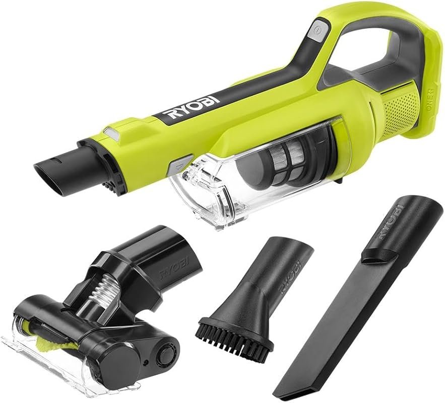 RYOBI ONE+ 18V Cordless Hand Vacuum with Powered Brush, Tool Only