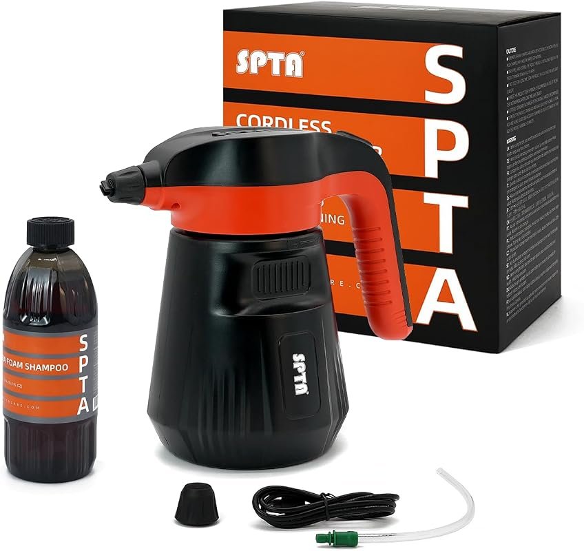 SPTA 2.25L Cordless Electric Pressure Foam Sprayer with shampoo