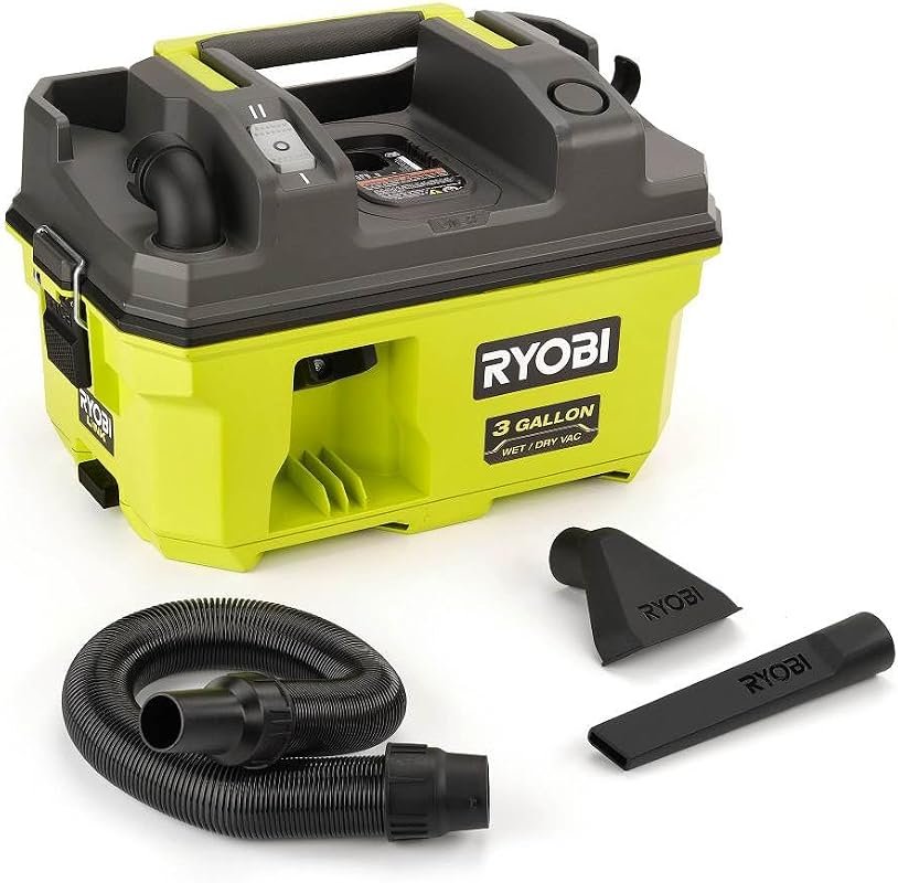 RYOBI ONE+ 18V Cordless 3-Gallon Wet/Dry Vacuum, Tool Only