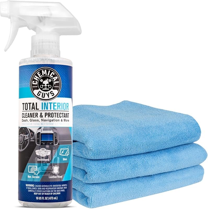 Chemical Guys Total Interior Cleaner and Protectant with microfiber towels