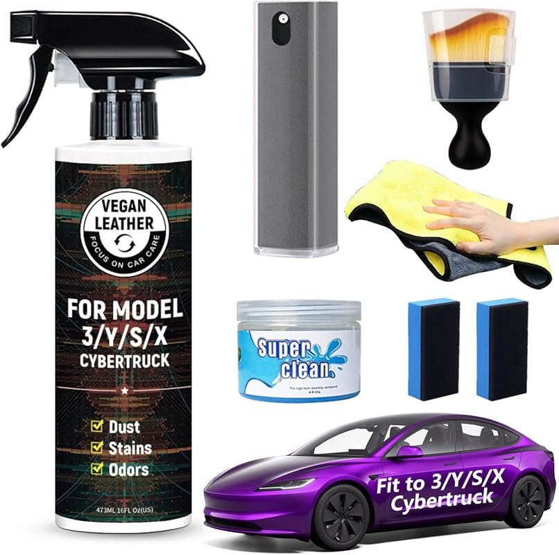 6Pcs Tesla Seat Cleaner Kit for Model 3 Y S X
