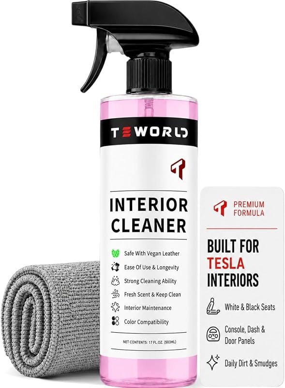 Tesla Seat Cleaner and Stain Remover for vegan leather