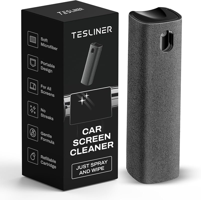 2-in-1 Tesla Screen Cleaning Spray with Microfiber Cloth