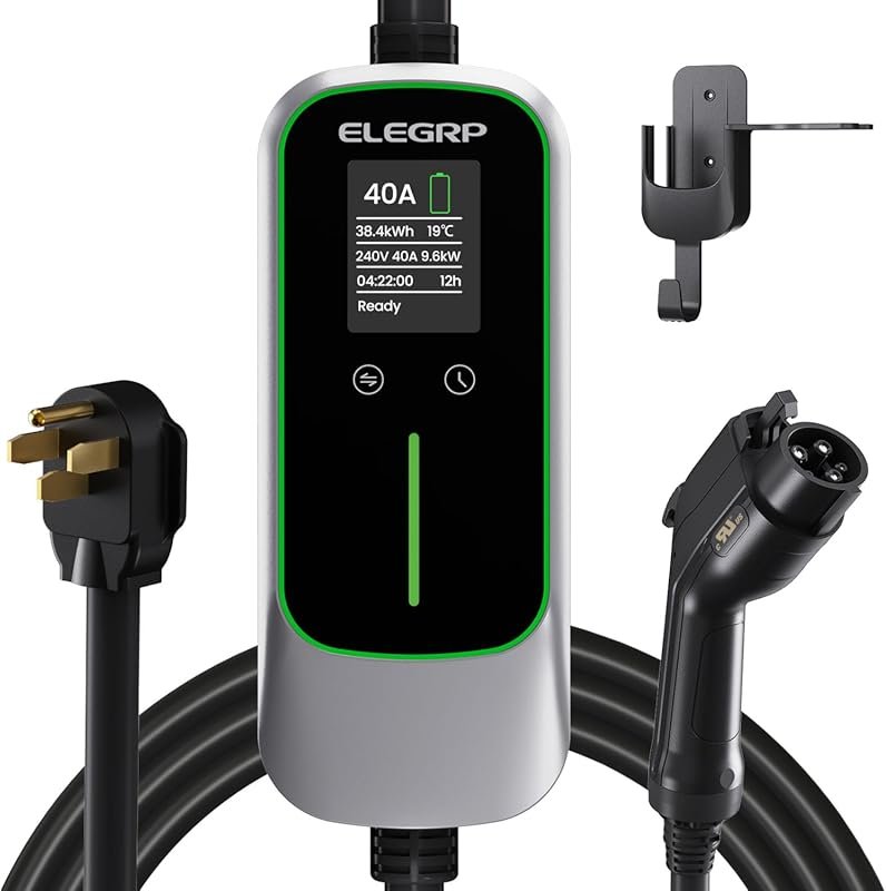 ELEGRP Level 2 EV Charger 40Amp portable J1772 charger