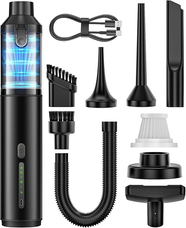 Portable Cordless 4-in-1 Car Vacuum with 16800Pa Suction, Blowing and Inflating