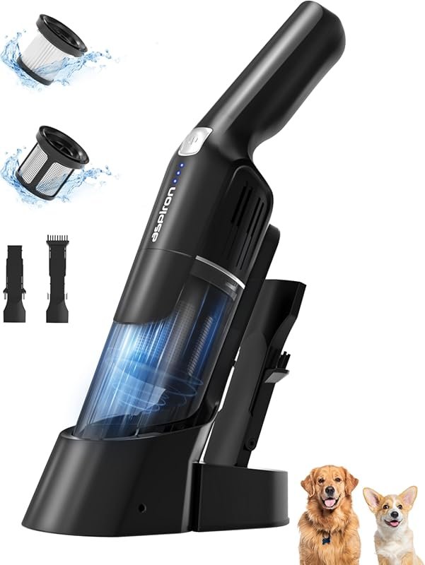 Aspiron Cordless Handheld Vacuum with wireless charging