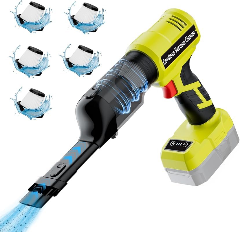 YEX-BUR Cordless Handheld Vacuum for Ryobi 18V, 240W Brushless Car Vacuum