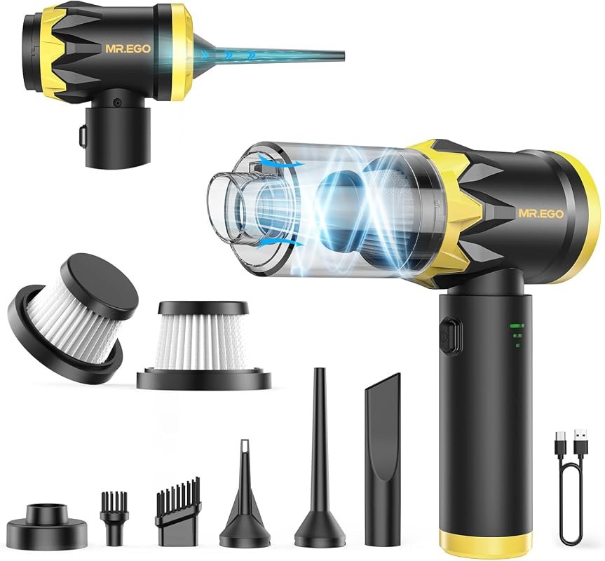 Mr.ego cordless handheld car vacuum 4-in-1 air duster