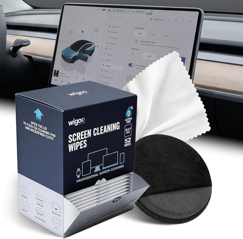 Wigoo Alcohol-Free Car Screen Cleaner Kit for Tesla displays
