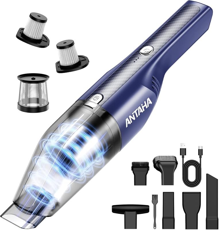 Cordless handheld vacuum for car and home cleaning