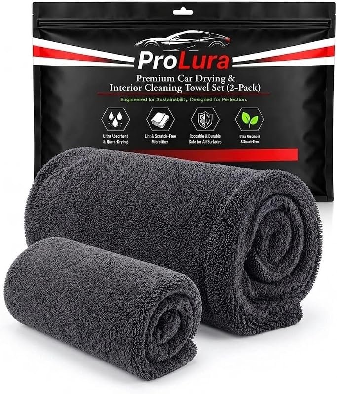 Microfiber Car Drying Towel and Interior Cleaning Cloth Set