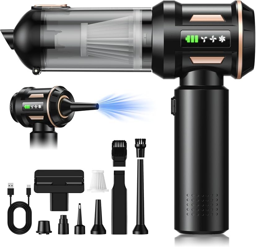Cordless 4-in-1 car vacuum and air duster