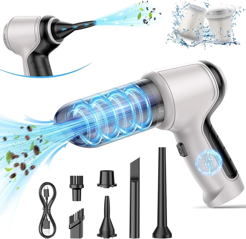 Cordless Rechargeable Car Vacuum Cleaner with 15000Pa Suction and Blower Mode