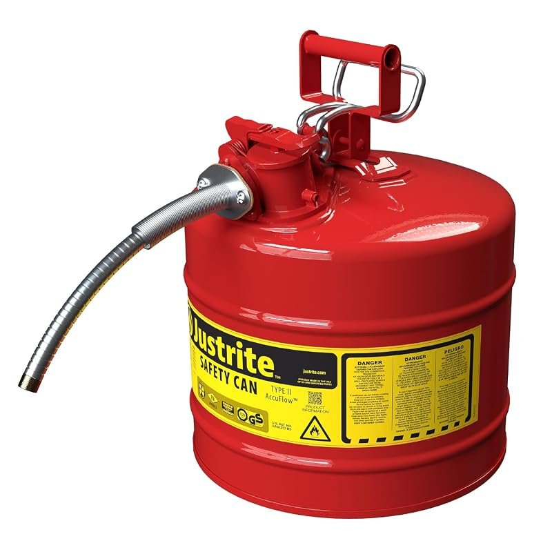 Justrite Type II Gasoline Safety Can