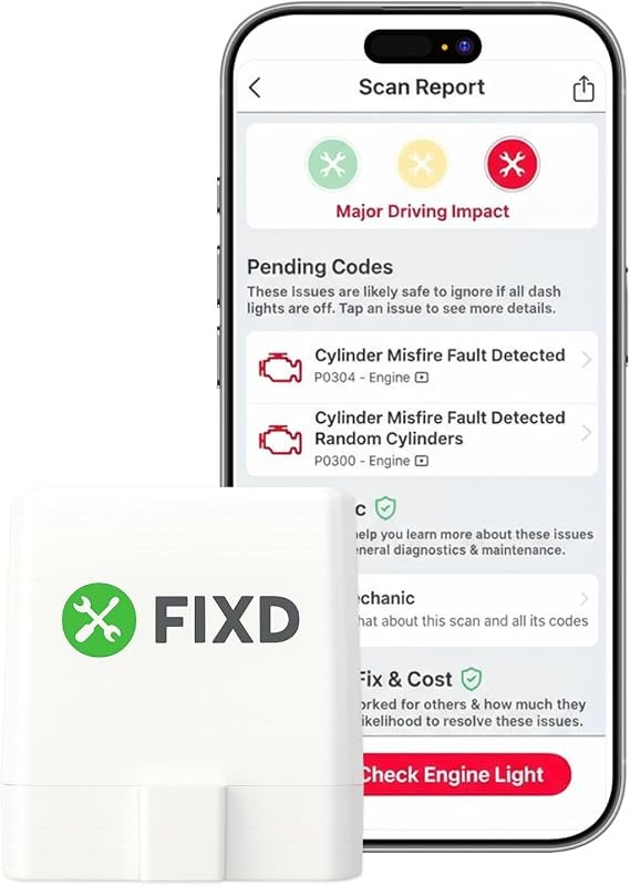FIXD Bluetooth OBD2 Scanner