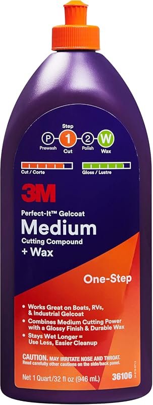 3M Perfect-It Gelcoat Medium Cutting Compound and Wax