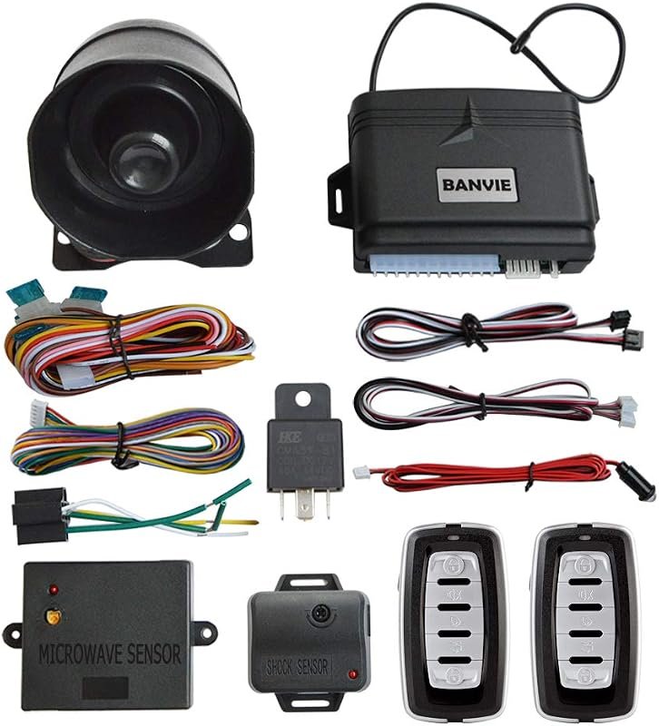 Universal Car Alarm Security System with Keyless Entry