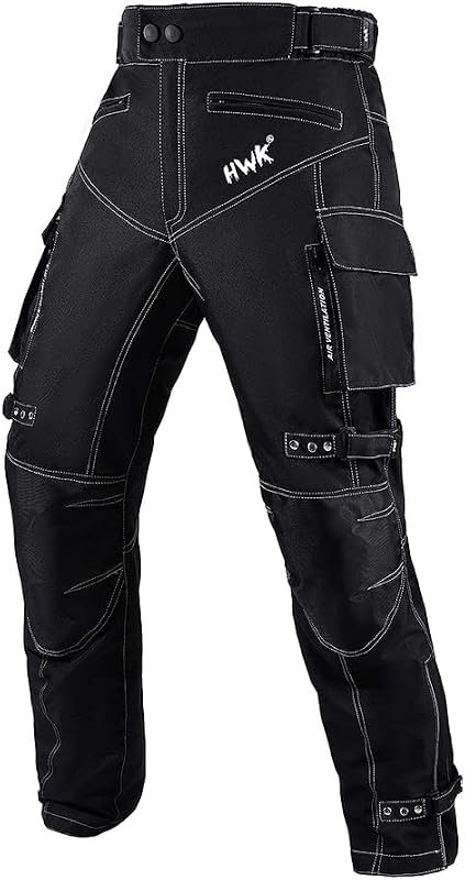 HWK Dual Sport Motorcycle Pants with CE Impact Protection Armor