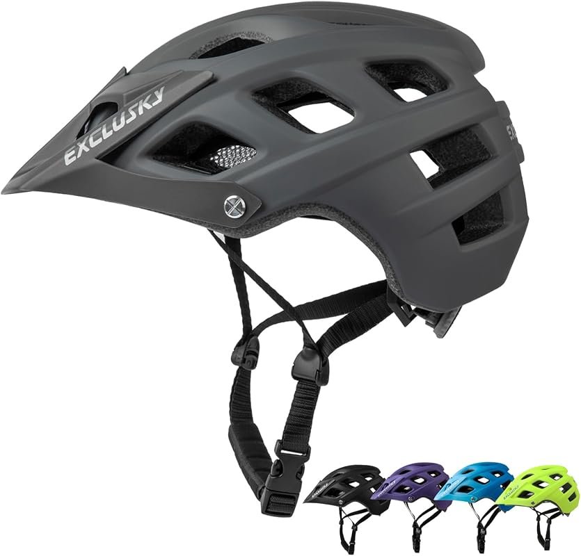 Exclusky adult mountain bike helmet with visor