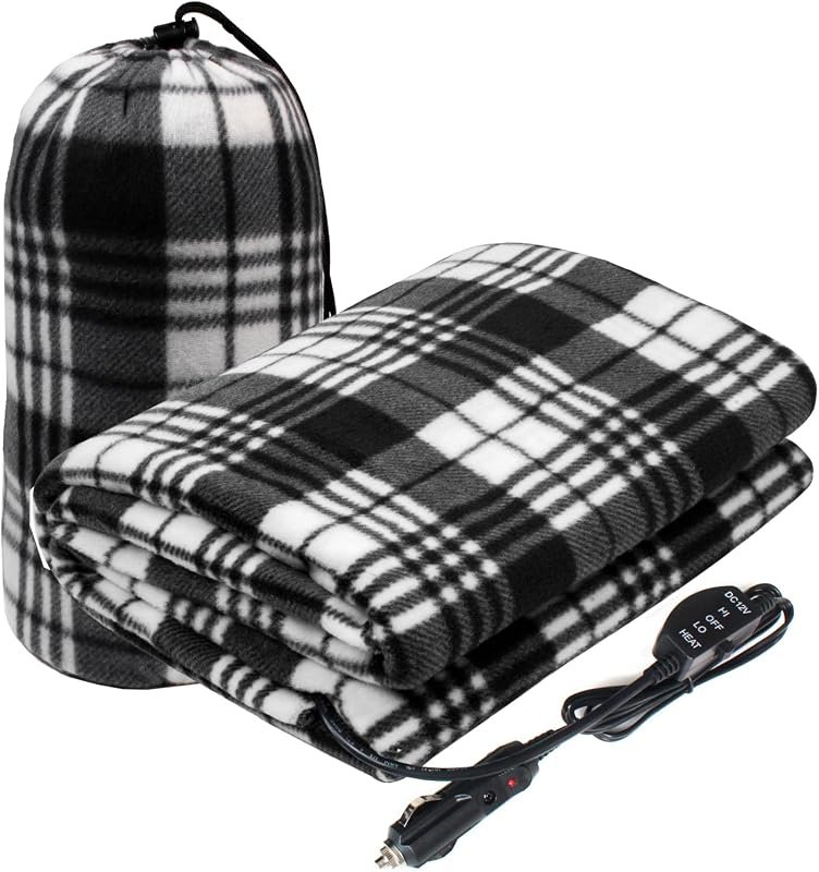Sojoy 12V Heated Car Blanket with storage bag