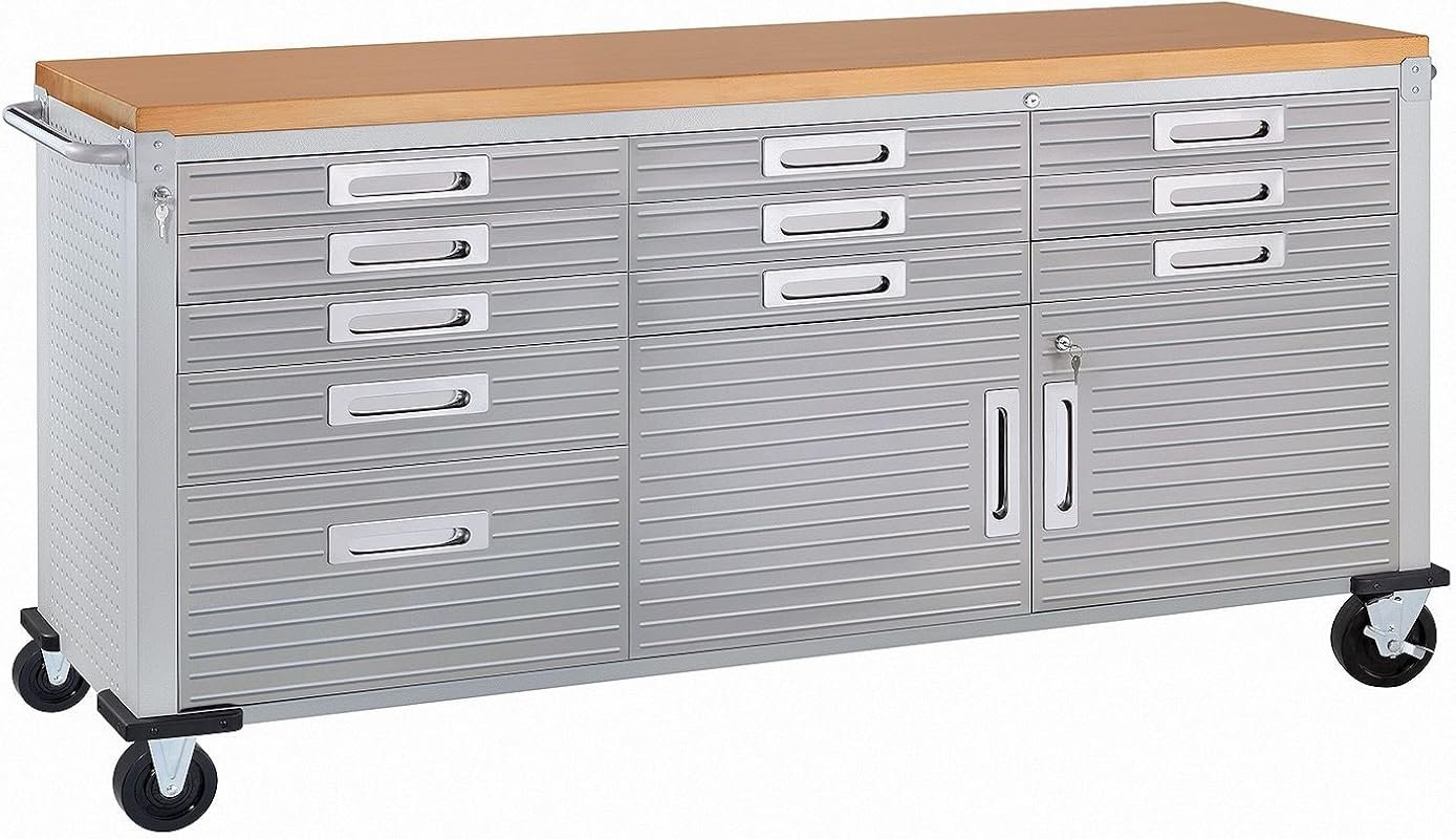 Seville Classics UltraHD Rolling Cabinet Workbench