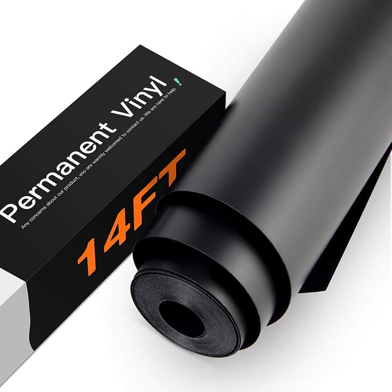 HTVRONT Matte Black Permanent Vinyl Roll