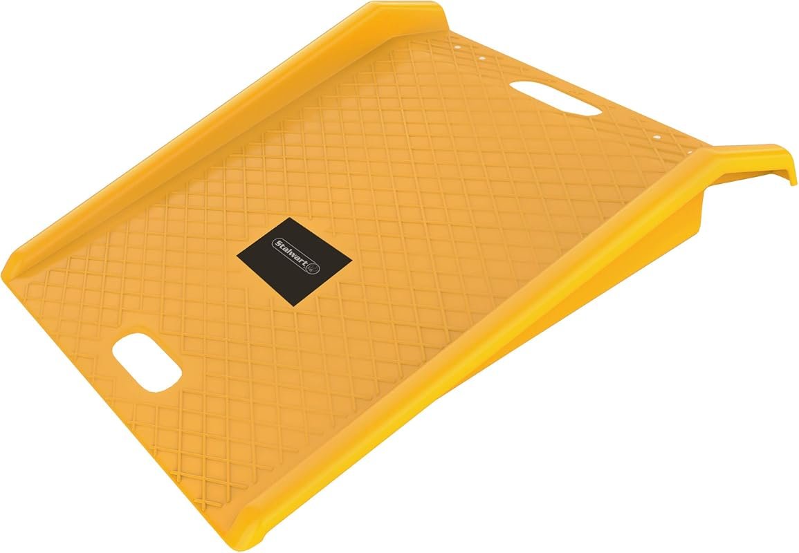 Stalwart Heavy-Duty Yellow Curb Ramp