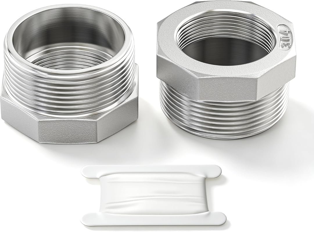 TAISHER 304 stainless steel 2-inch to 1-1/2-inch NPT reducer bushing