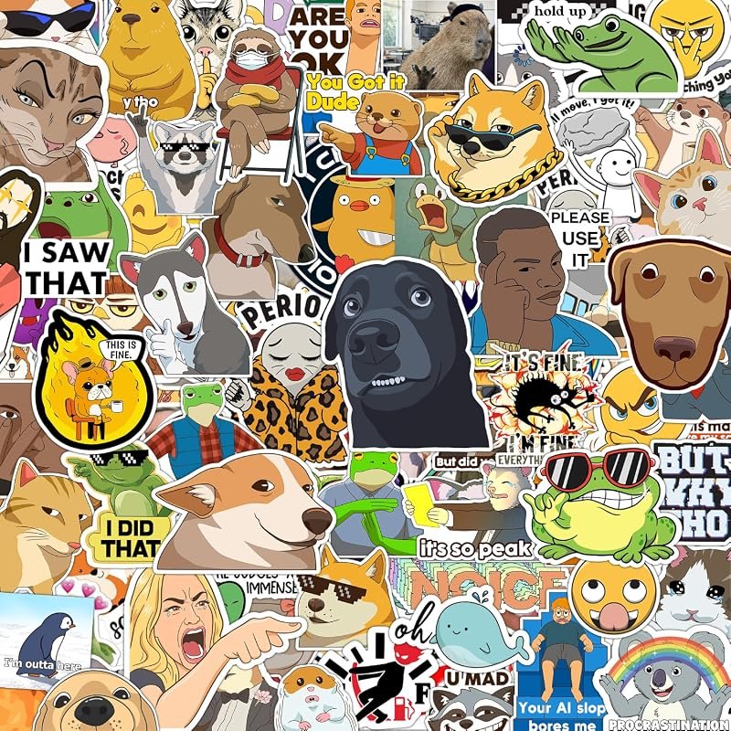 Funny Meme Vinyl Stickers Pack