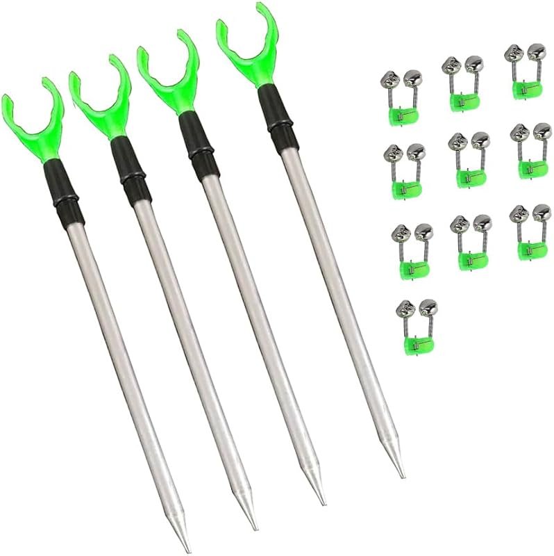 Four-pack telescopic ground fishing rod holders
