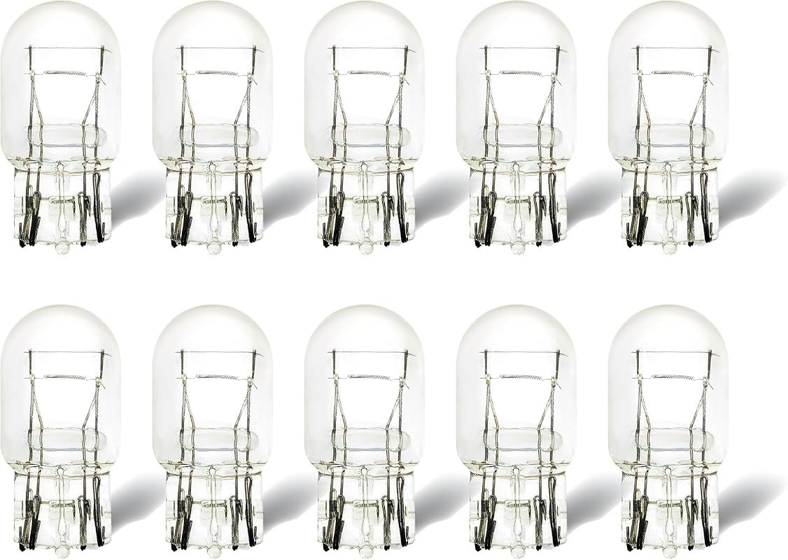 7443 clear 10-pack brake light bulbs