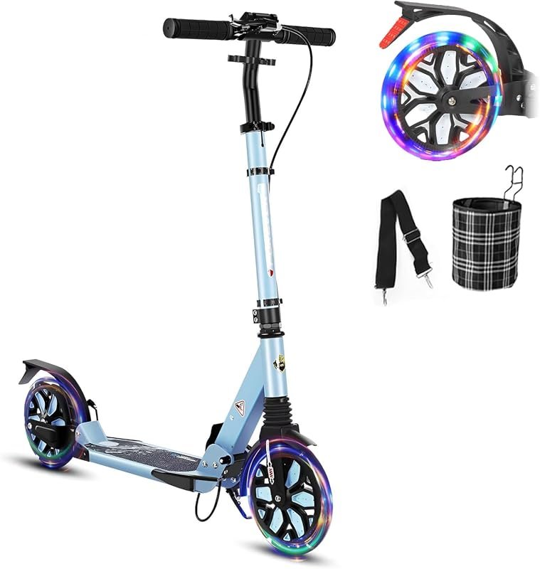 Commuter adult scooter with 8-inch wheels
