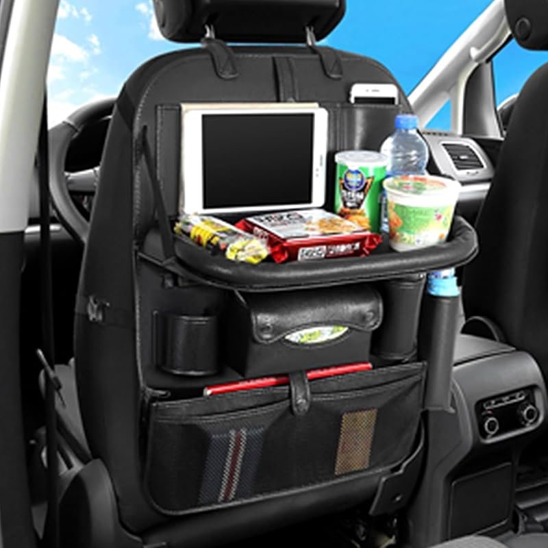 Premium waterproof PU car seat back organizer