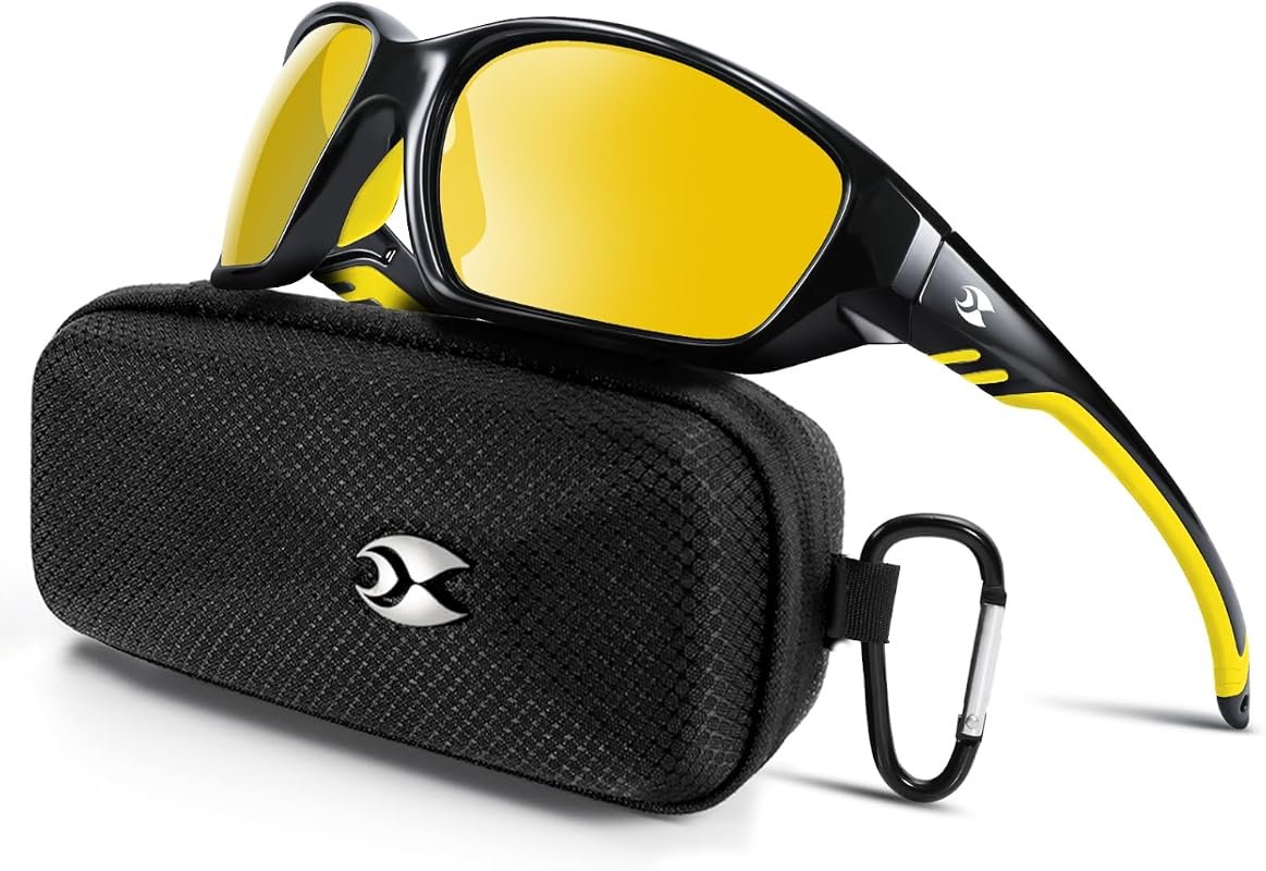 suoso Sports Polarized Wraparound Driving Sunglasses