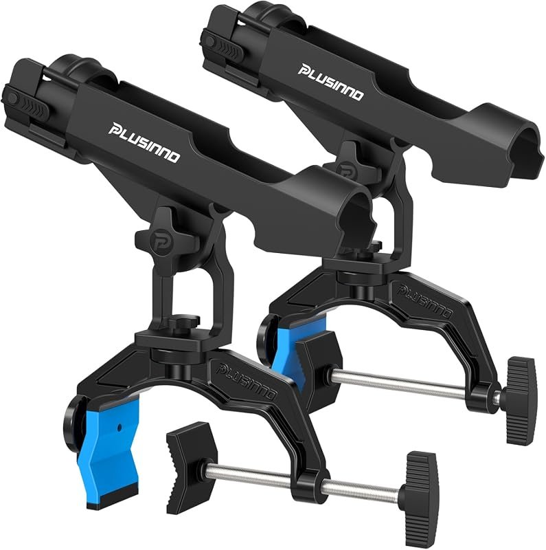 PLUSINNO clamp-on boat fishing rod holder